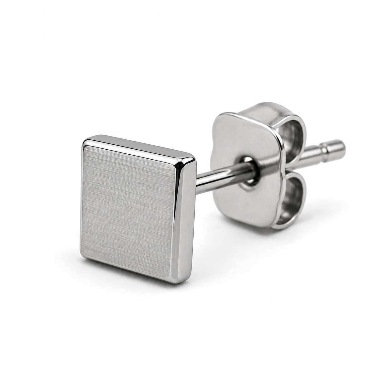 Square Stainless Steel Stud Earring