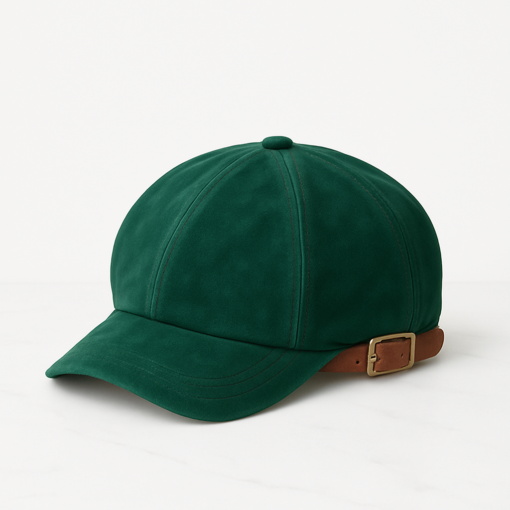 Emerald Suede 8-Panel Cap - Roliggi Acessories