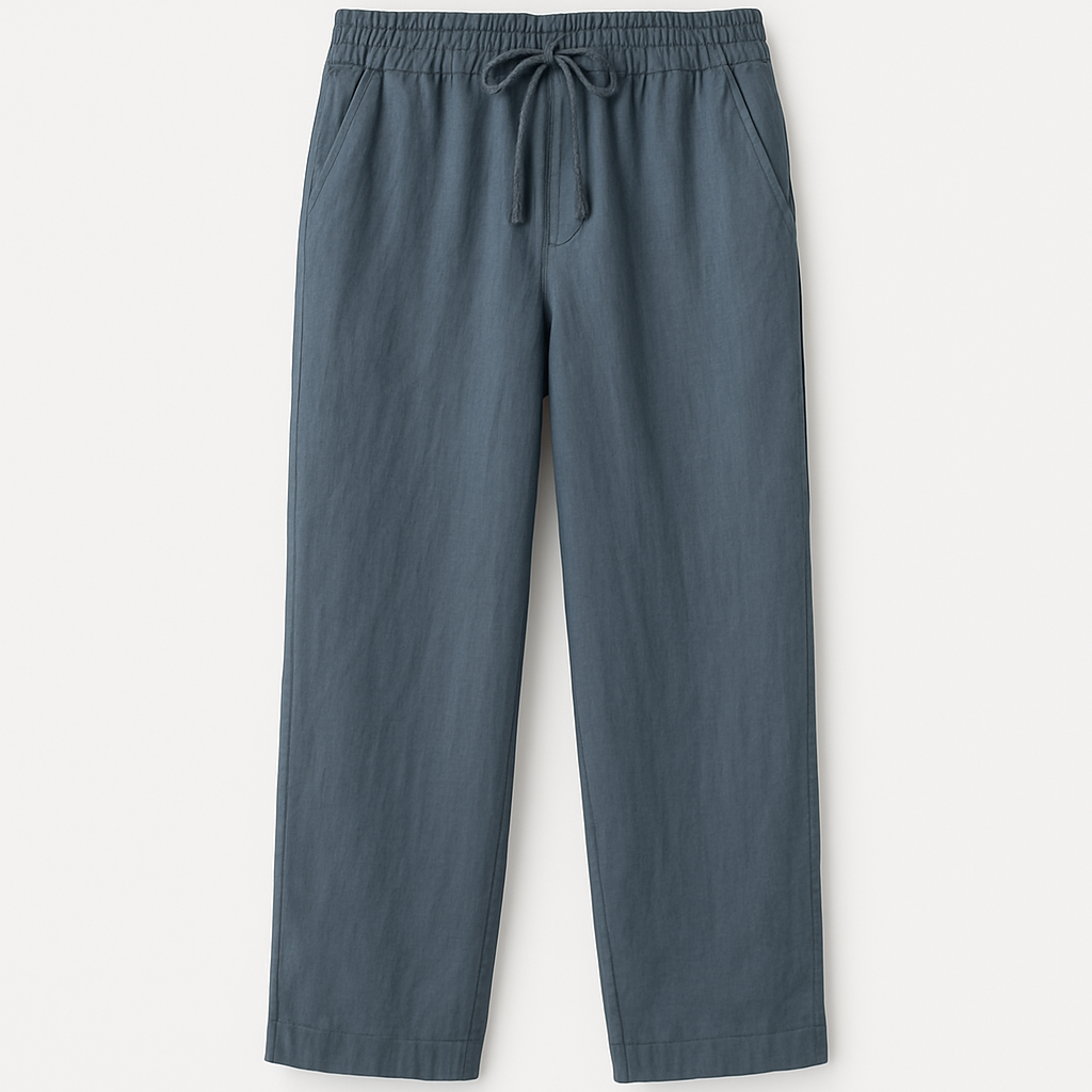 Slate Linen Trousers - Roliggi Pants