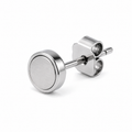 Polished Stainless Steel Stud Earring