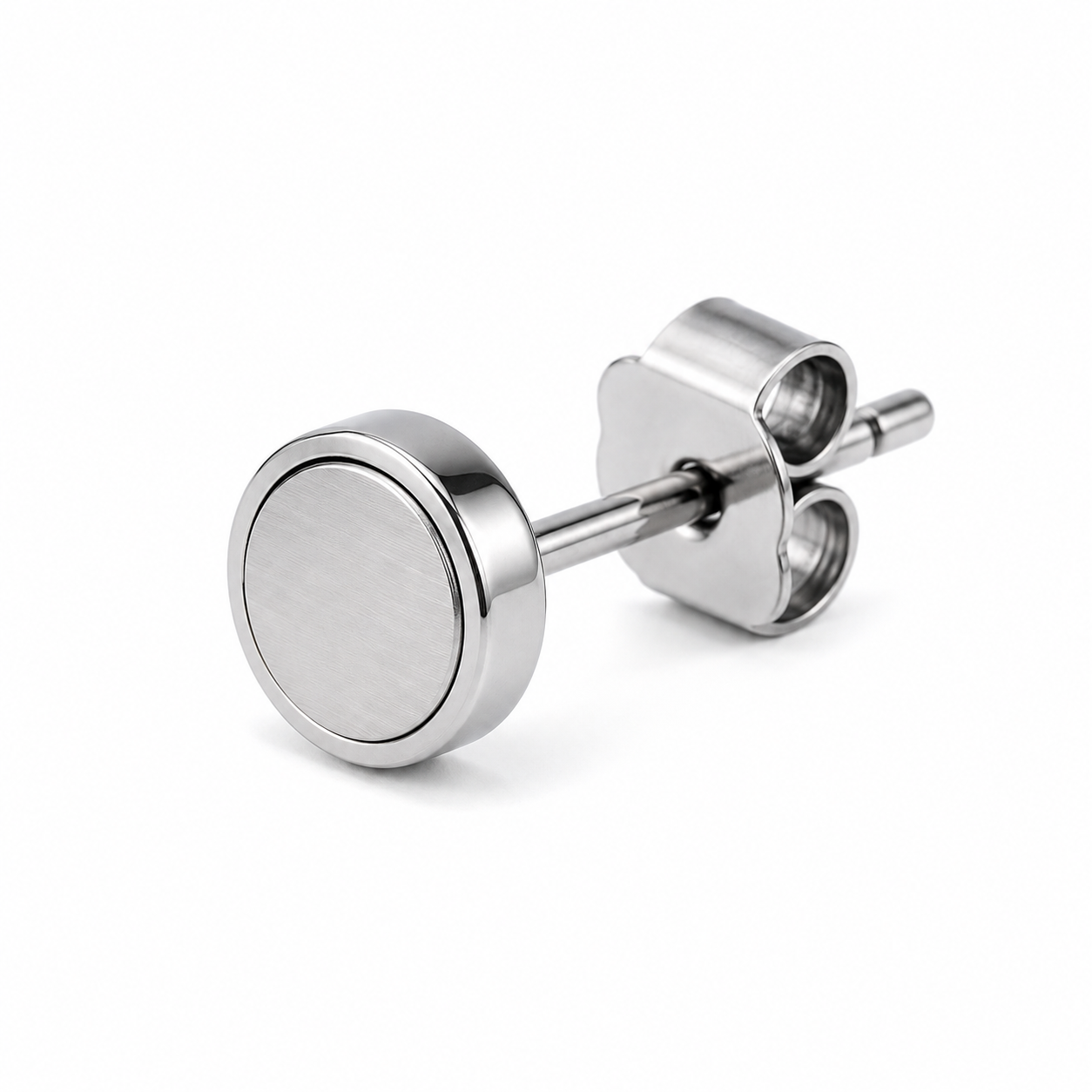 Polished Stainless Steel Stud Earring